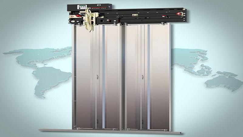 2 PANEL TELESKOPİK KABİN KAPISI BİRUNİ